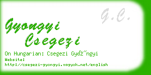 gyongyi csegezi business card